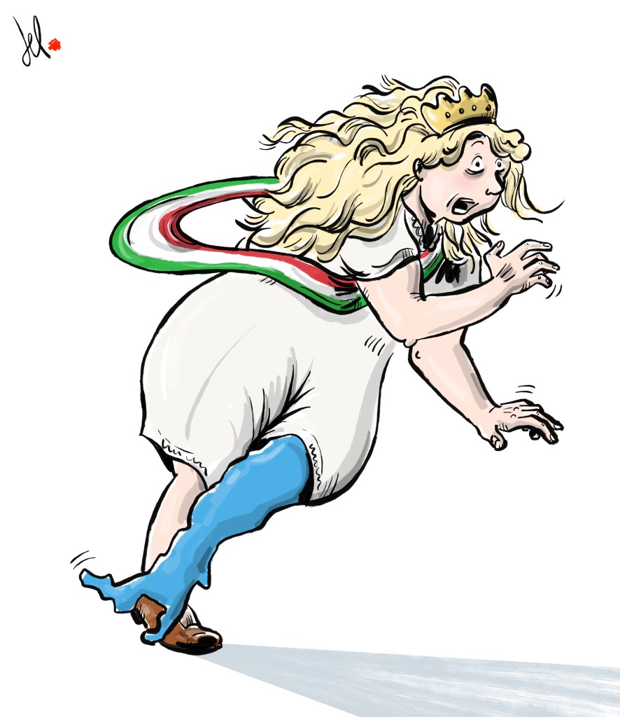 cartoon by emanuele del rosso on italy